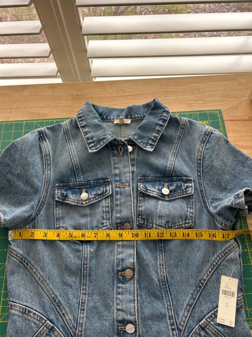 Anthropologie by Pilcro Denim Mini Dress Button Front size 12 - Picture 3 of 8